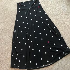 Polka dotted Lularoe Maxi Skirt - comfy cotton!